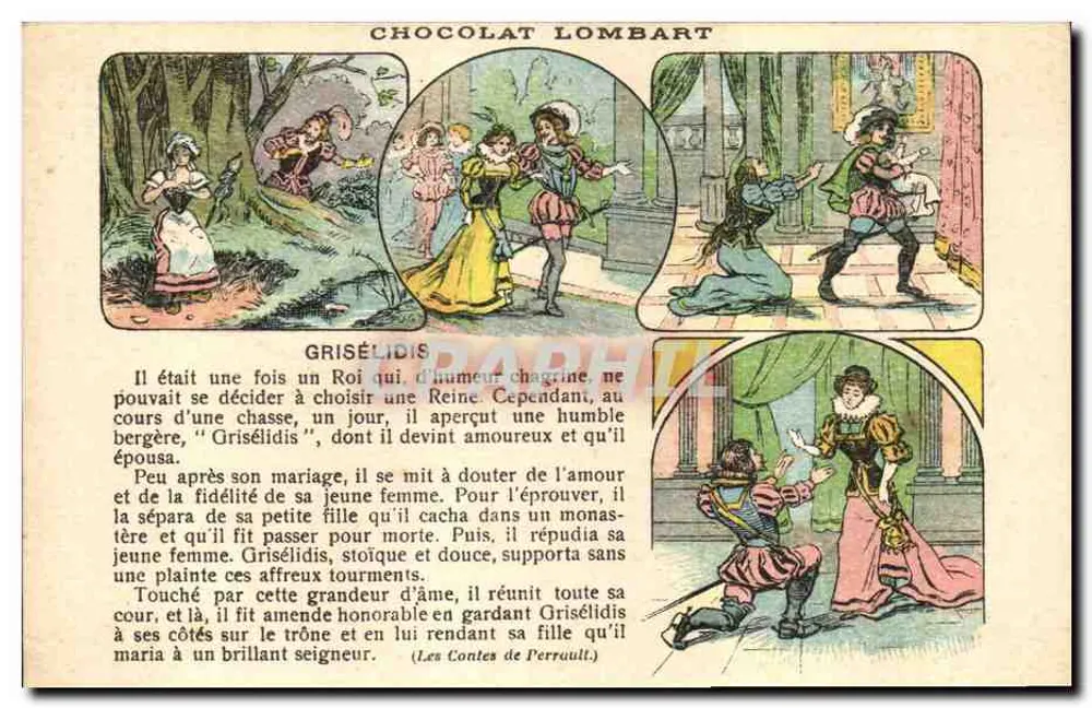 Grisélidis — Fabeln von Perrault — Chocolat Lombart - Vorderseite