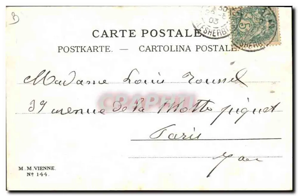 Course de villageois — scène de campagne — M.M. Vienne, n° 144 - Verso