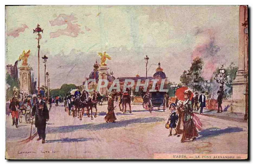 Paris — Der Alexandre-III-Brücke — Verlag unbekannt, Seriennummer nicht sichtbar - Vorderseite