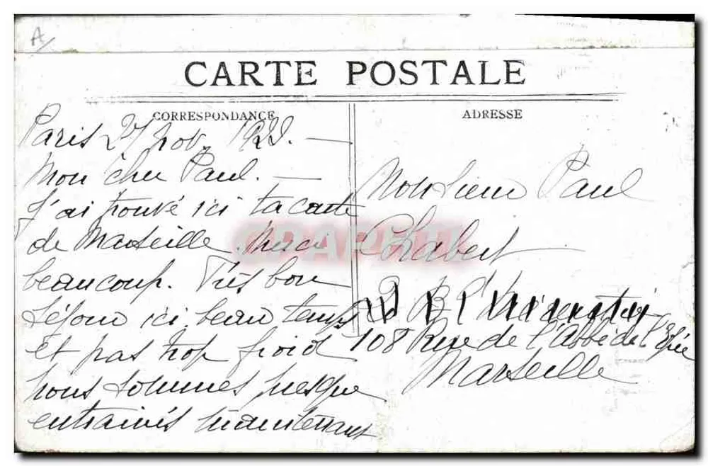 Paris — Avenue de l'Opéra — Verlag: G. Grévin - Rückseite