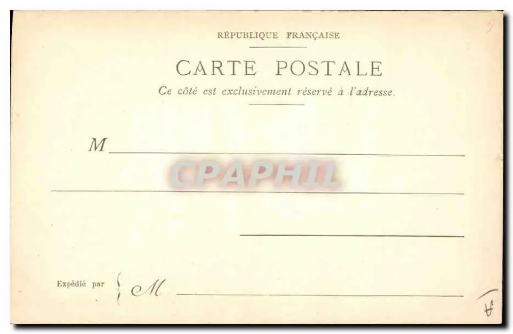 Paris, Conciergerie, Blumenmarkt — Verlag: C. P. T. (unterschrieben C. P. T. unten links) - Rückseite