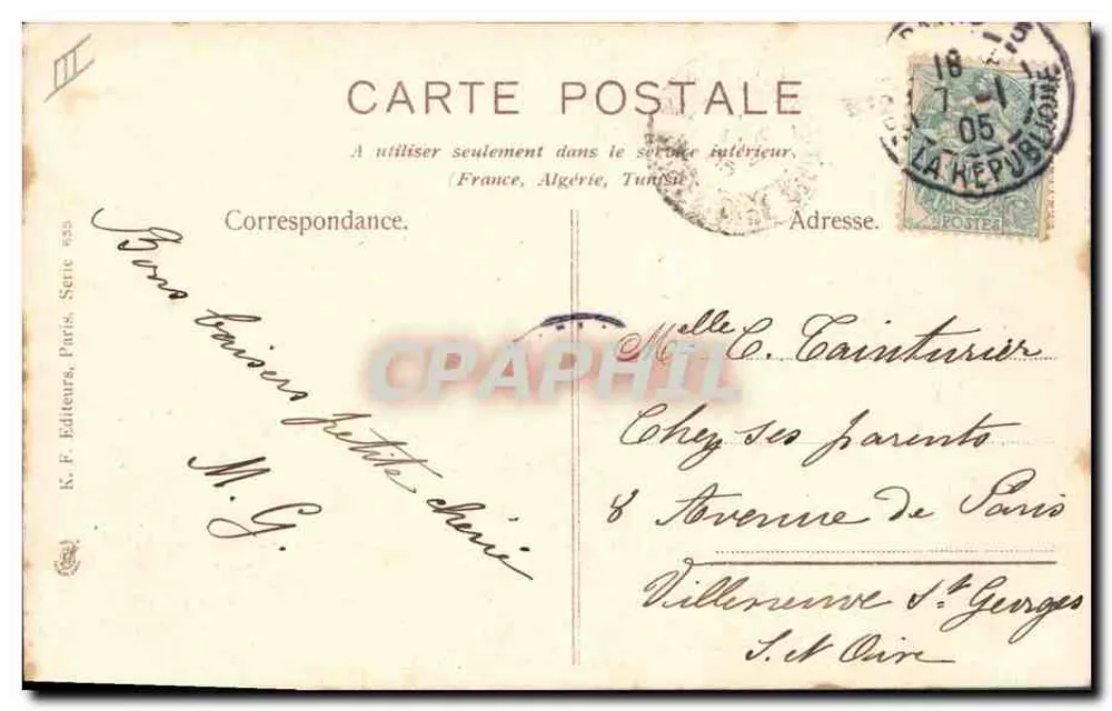Primel und Mohnblume — Gedicht — R.F. Éditeurs, Paris, Serie 555 - Rückseite