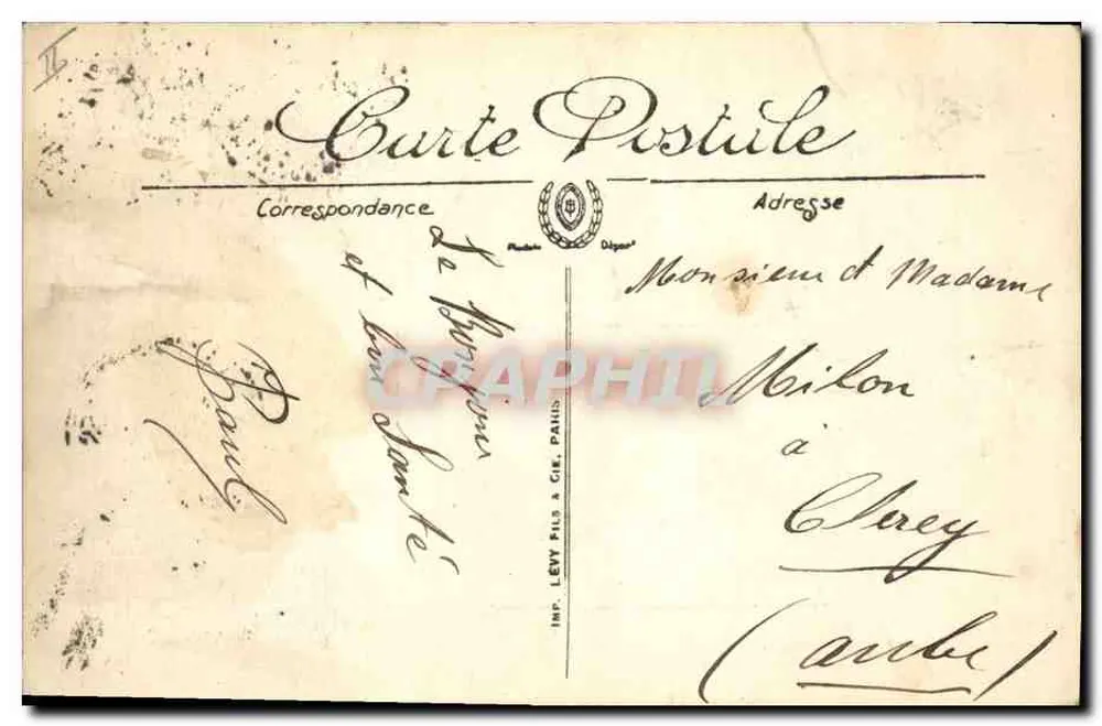 Marseille — Leuchtturm von La Désirade — Abfahrt des Postwagens — LL — n°311 - Rückseite