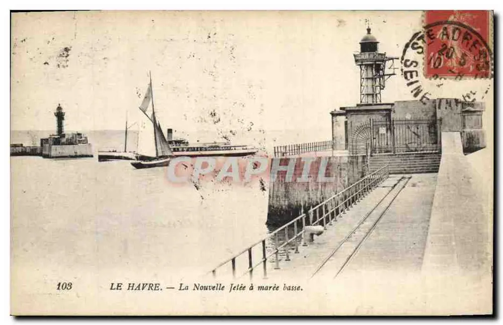 Le Havre — Die Neue Mole bei Ebbe — n°103 - Vorderseite