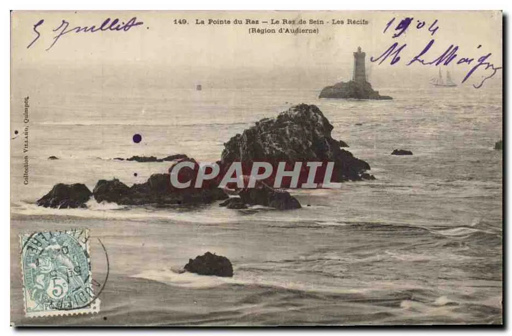 Die Pointe du Raz — Le Raz de Sein — Die Riffzüge — Region Audierne — Verlag VILLAIN, Quimper — Nr. 149 - Vorderseite