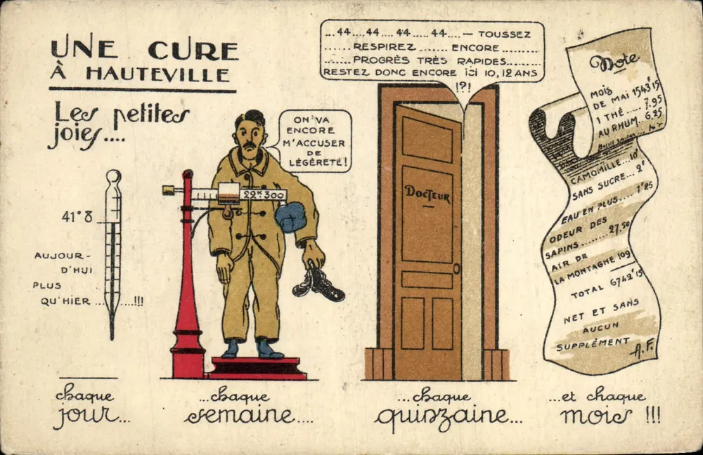 Een kuur in Hauteville — De kleine plezieren — P. Pétrod, uitgever in Hauteville (Ain) - Voorkant