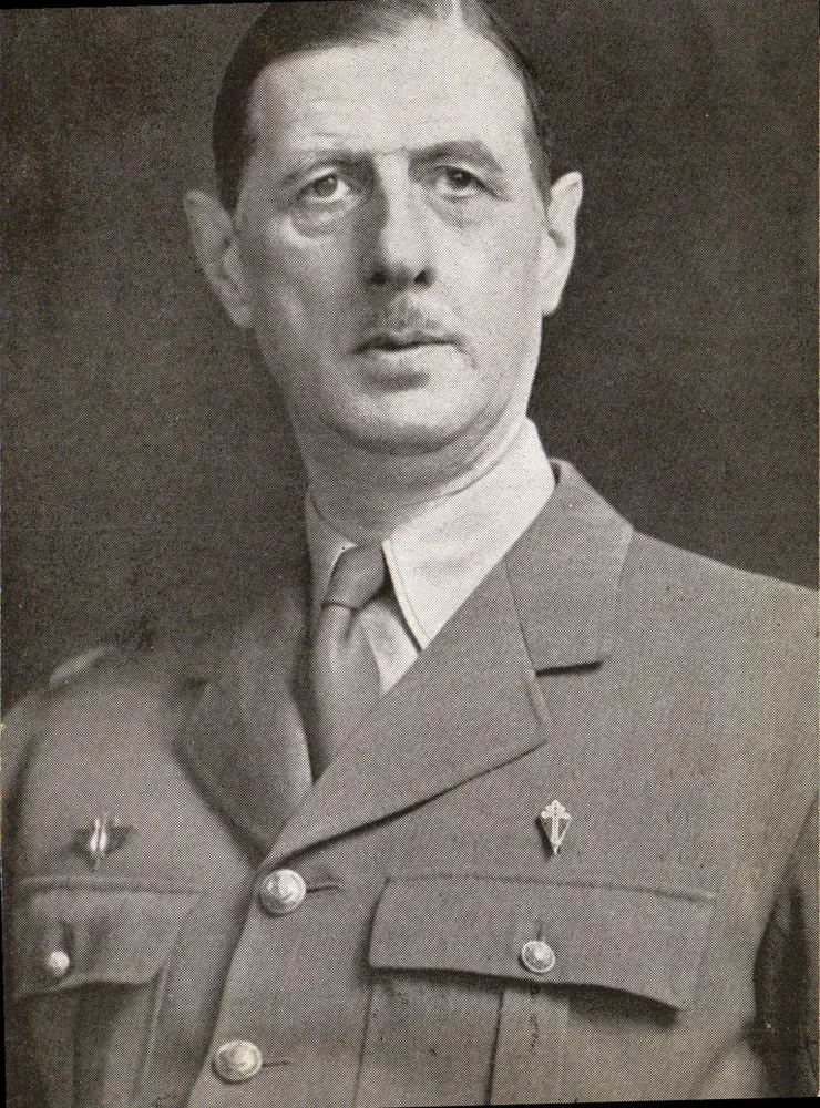 General de Gaulle — Präsident des Nationalkomitees — Ausgabe - Vorderseite