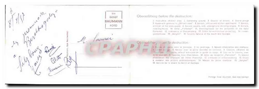Obersalzberg vor der Zerstörung — Ernst Baumann, Nr. 12 - Rückseite