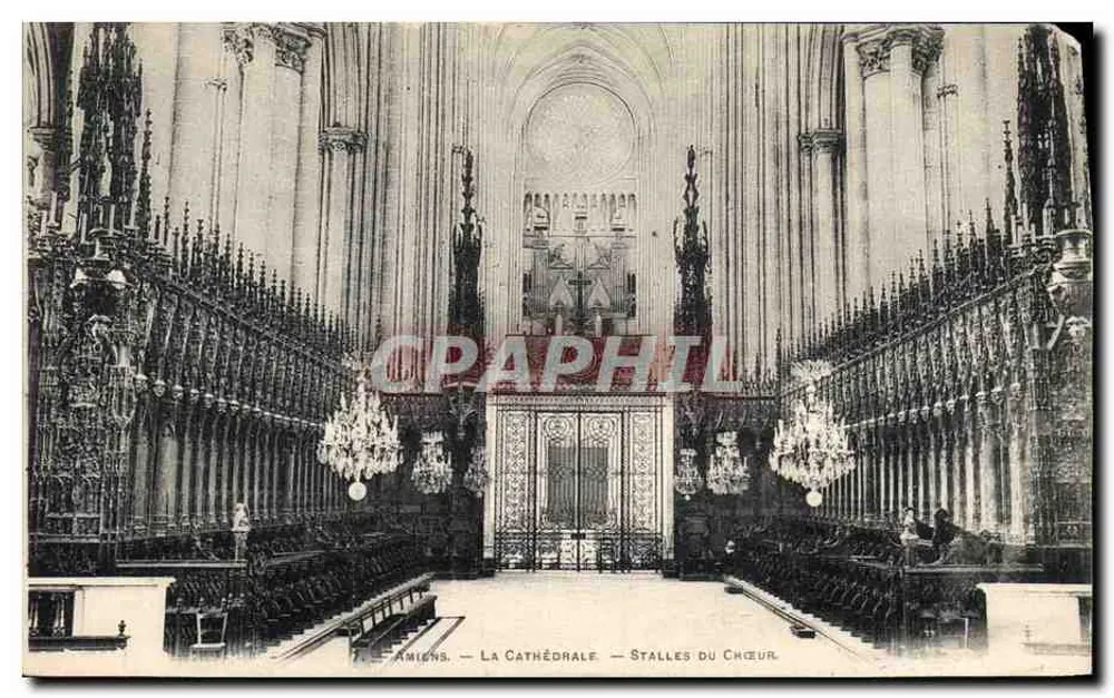 Amiens — La Catedral — Sillones del Coro - Anverso