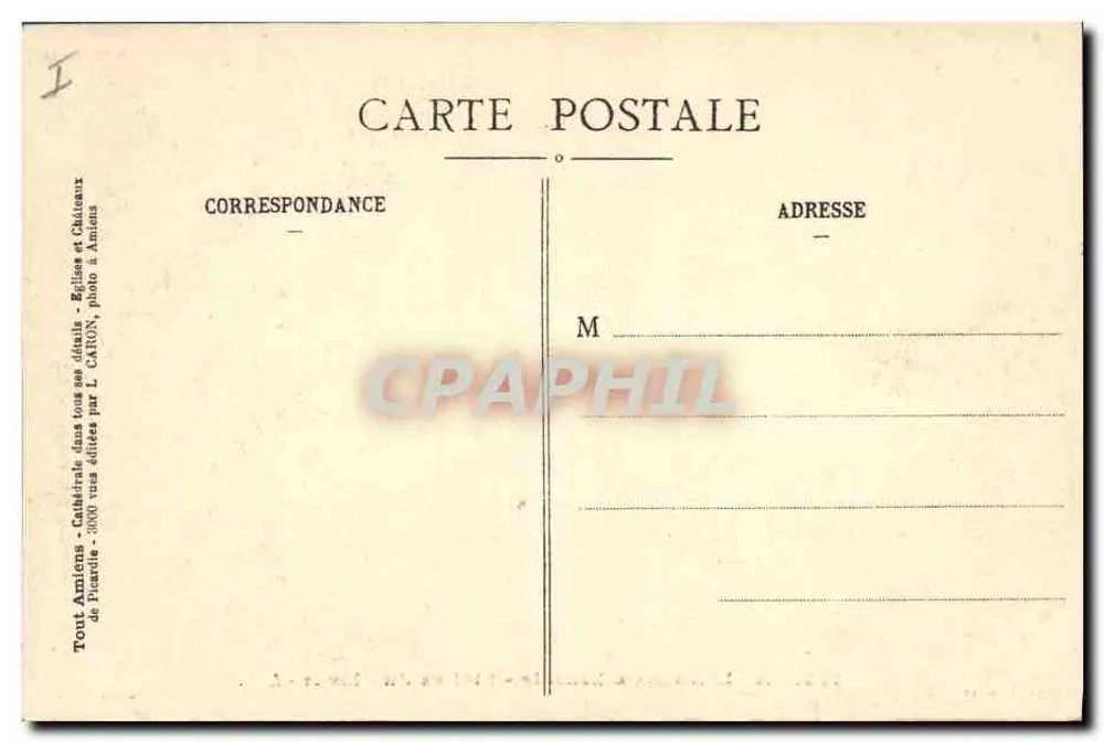 Amiens — Catedral — Stalles do Coro — Objetivo Lacour-Berthiot, n° 173 - Verso