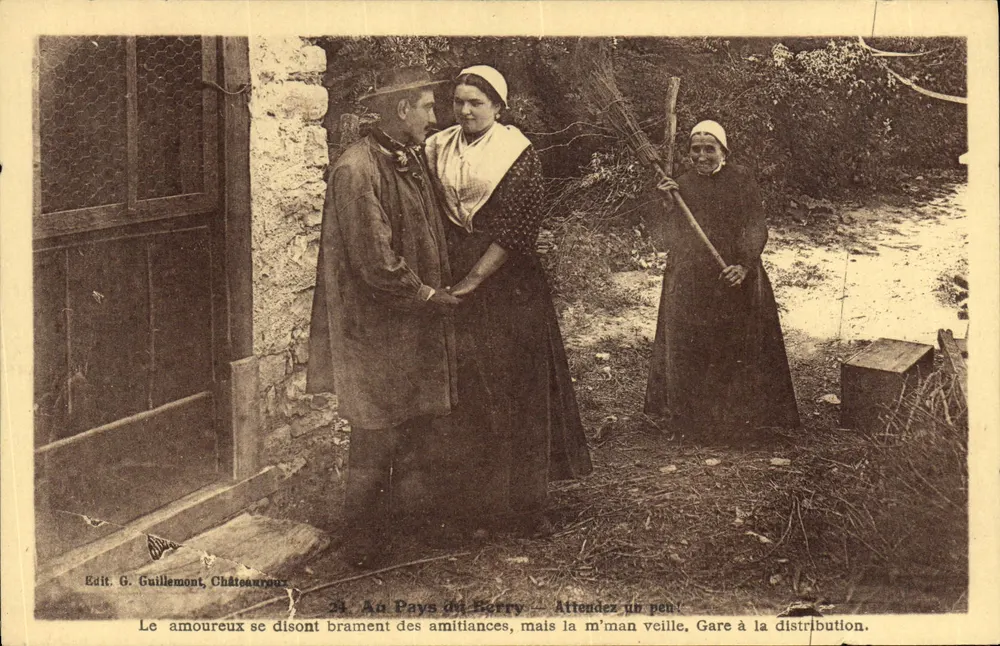 Im Land des Berry — Warte einen Moment! — Edit. G. Guillemont, Châteauroux - Vorderseite