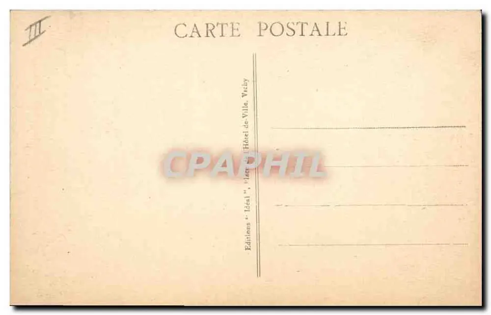 Interior Auvergnat — Tipos da Auvergne — Edições 'Idéal', Vichy - Verso