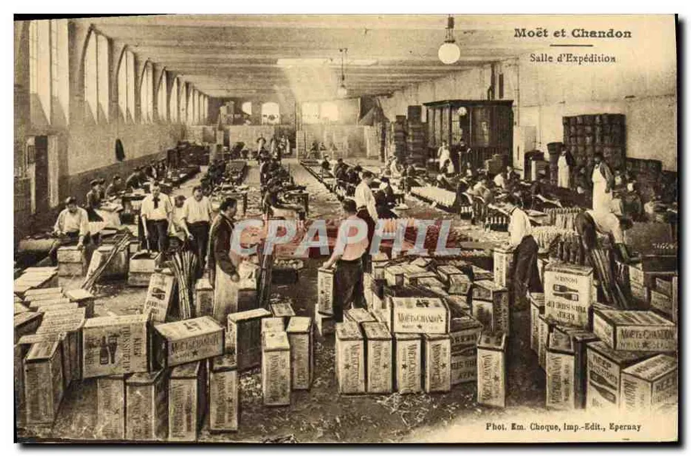 Moët & Chandon — Versandraum — Foto. Em. Choque, Verlag, Epernay - Vorderseite