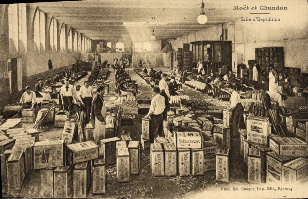 Moët et Chandon — Versandraum — Foto. Em. Choque, Verleger, Epernay - Vorderseite