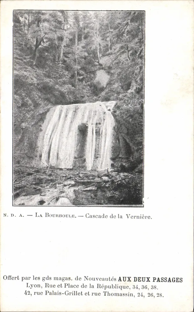 Vernière-Wasserfall — La Bourboule — Angeboten von den großen Neuerwerbungensgeschäften AUX DEUX PASSAGES - Vorderseite