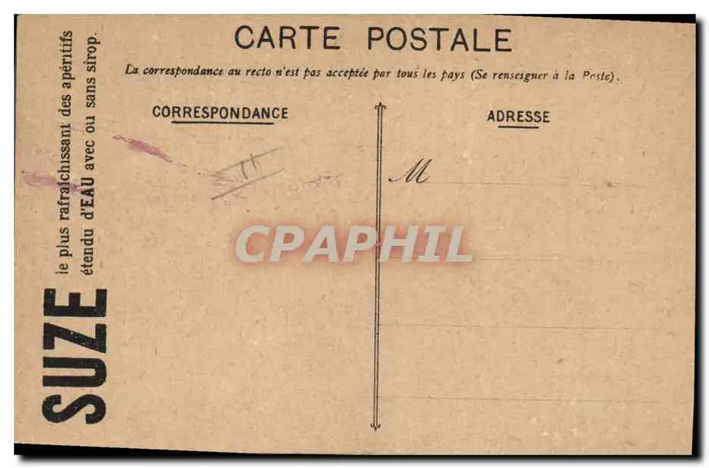 Die Große Woche von Reims — Werbung für Suze Aperitif mit Gentian — Die Lithographie d'Art, Paris - Rückseite