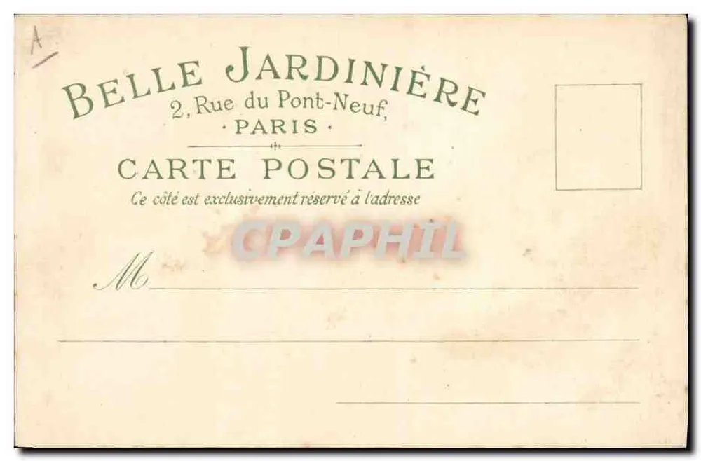 Souvenir de la Belle Jardinière — Paris — Verlag B. Spinner, Toulouse - Rückseite