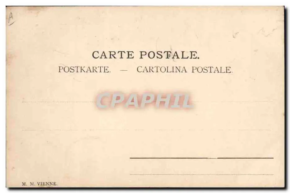 Elegantes Paar — Ball-Szene — Verleger M. M. Vienne - Rückseite