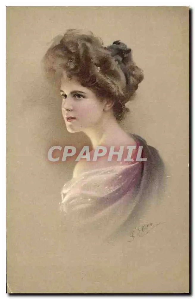 Junge Frau im Bust — Portrait — M. M. Vienne, n°443 - Vorderseite