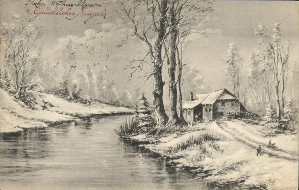 Paisagem invernal com cabana — editor B K. W. L. 2535-1 - Frente