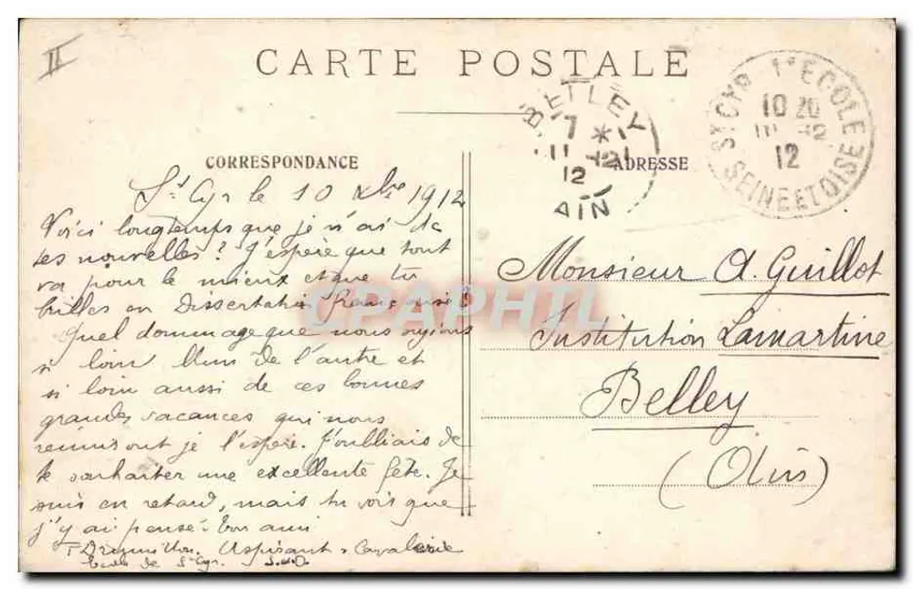 PARIS — O Arco do Triunfo da Estrela — Georges Stein - Verso