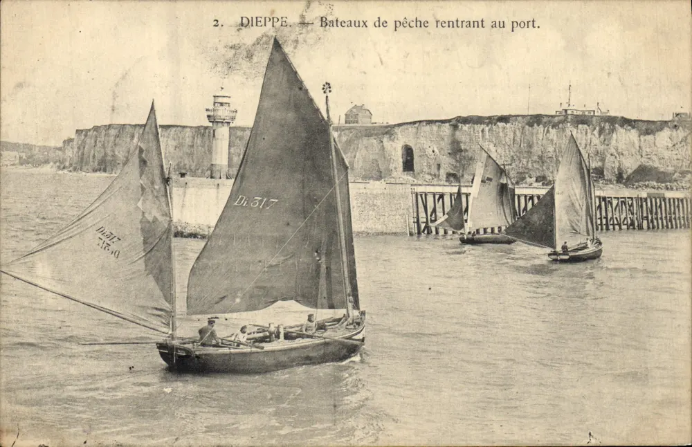 Dieppe — Fischboote, die zum Hafen zurückkehren — Verleger unbekannt, Nr. 2 - Vorderseite
