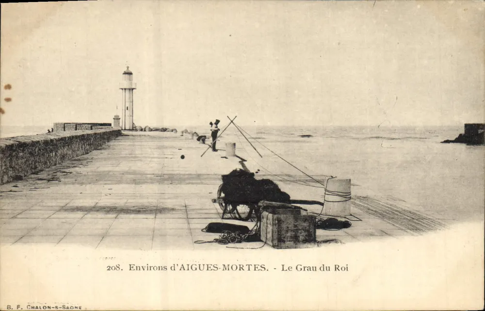 Environs d'AIGUES-MORTES - Le Grau du Roi — B. F. CHALON-SAONE, n° 208 - Frente