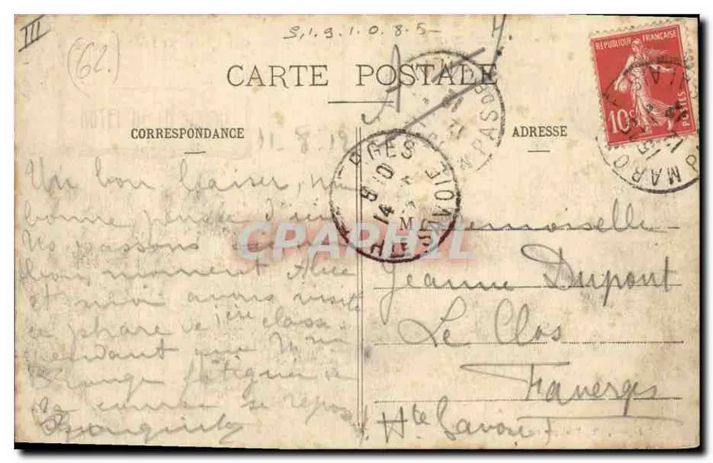 Gris-Nez (P.-de-C.) - Der Leuchtturm - Die Wächter und die Signale - Strävenard, Verlag Boulogne-sur-Mer - Rückseite