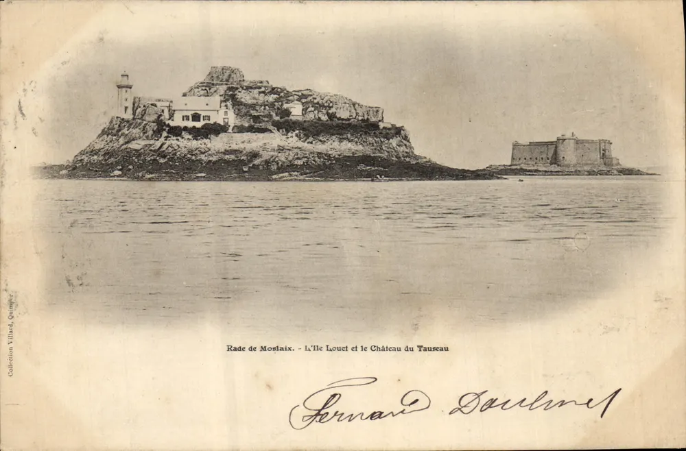 Rade de Morlaix - L'Île Louet und das Schloss du Tauseau — Fernand Doulman, Collection Villard, Quimper - Vorderseite