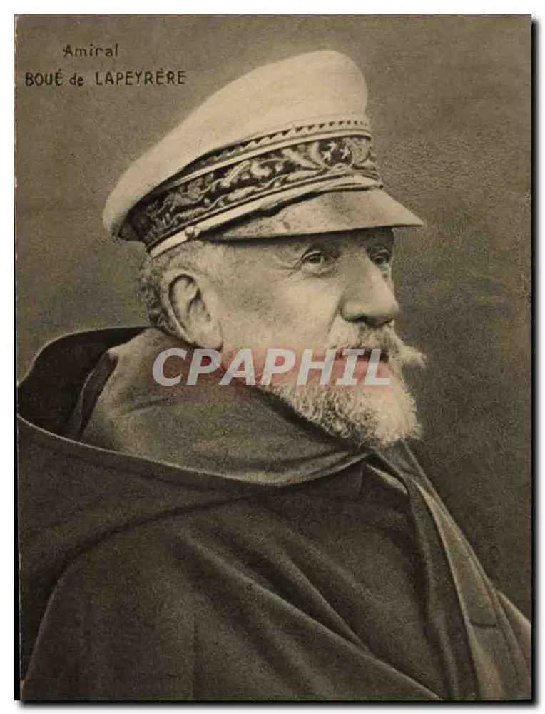 Almirante Boué de Lapeyrère — retrato en uniforme — editor no visible - Anverso