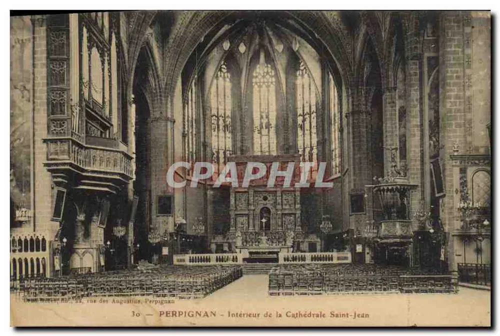 Innenansicht der Kathedrale Saint-Jean — Perpignan — Verlag H. M. R. Nr. 30 - Vorderseite