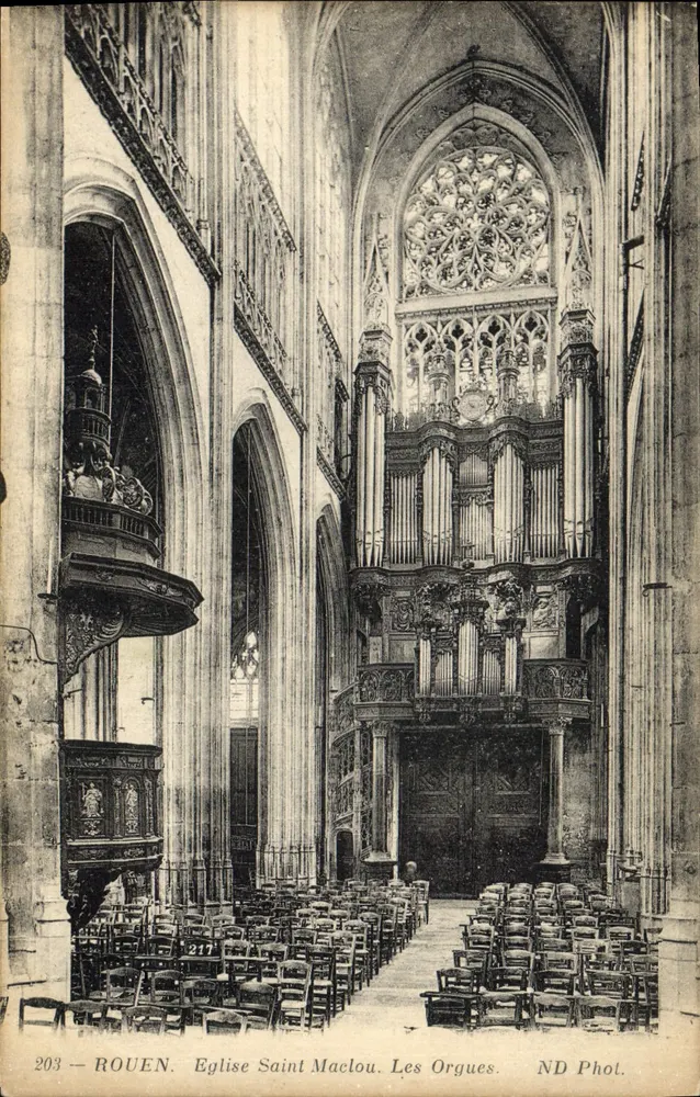 Rouen — Kirche Saint-Maclou. Die Orgeln — ND Phot. - Vorderseite