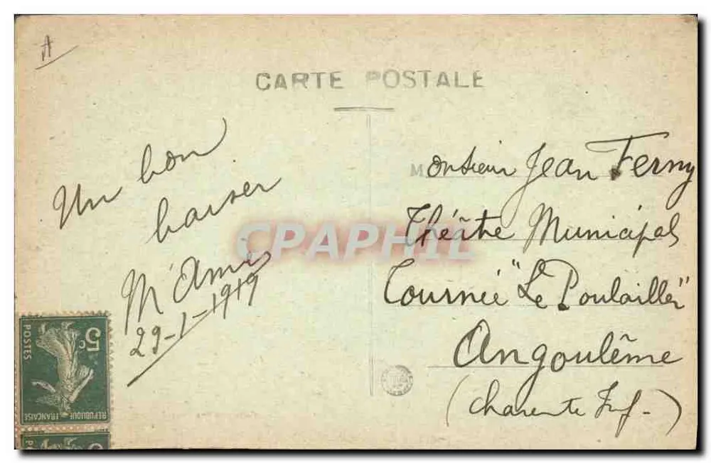 Niort — Der Salon von Herrn Tölbeeque — Sammlung Max Menald - Rückseite