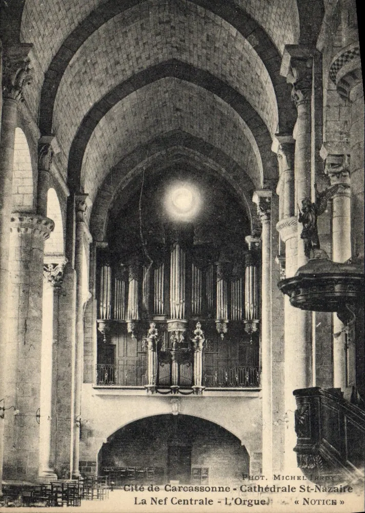 Cité de Carcassonne - Kathedrale St-Nazaire - Die Mittelgewölbe - Das Orgel - Vorderseite