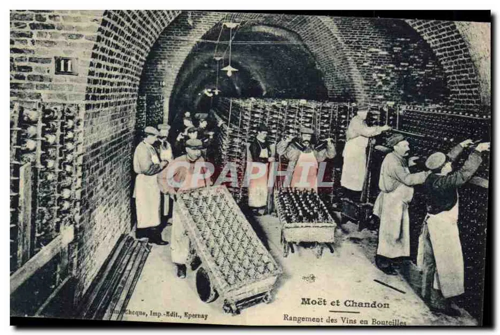 Abfüllen von Weinen — Moët et Chandon — Imp. Cheque, Epernay - Vorderseite