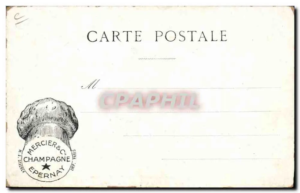 ÉPERNAY — MISE EN BOUTEILLES — Collection du Champagne Mercier — Staerck, Paris - Rückseite