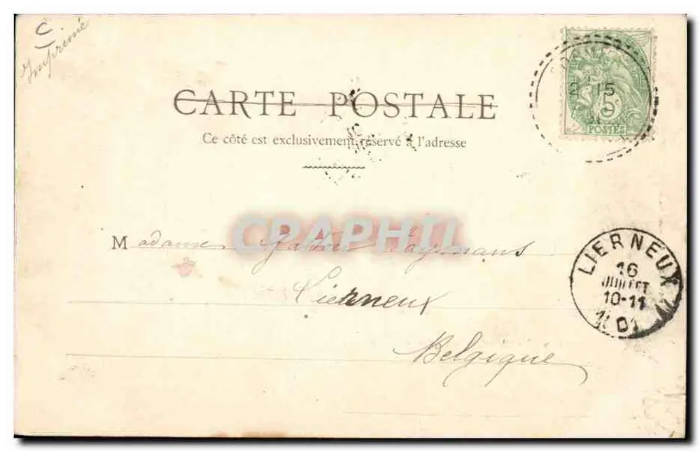 Las Vendimias en Champagne — Vista de una viña — Photodépôt Pont-à-Mousson, n° 5882 - Reverso