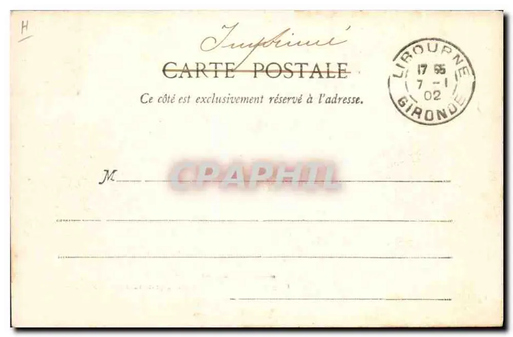 Trauben-Ernte im Libournais (Die Hopper-Träger) — (792) — Druckerei G. Fournoue, Libourne - Rückseite