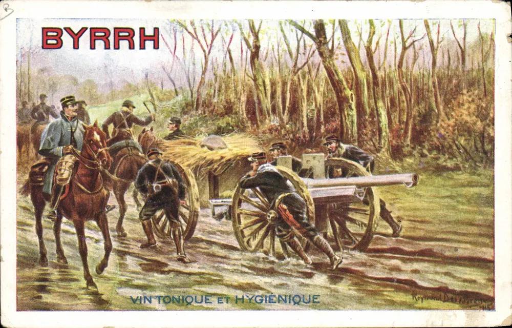 Soldats en forêt — scène de campagne avec canon — éditeur Reynold D'Arpajon, n° 148 - Vorderseite