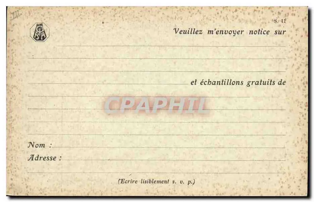 St-Fons bei Lyon — Gesellschaft für die chemische Industrie — Werbeansichtskarte - Rückseite