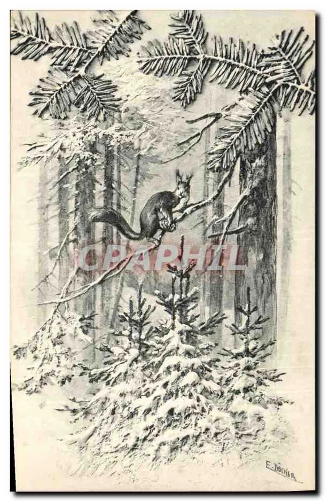 बर्फीले जंगल में चूहा — ई. डॉल्नर के ड्राइंग — एम. एम. वियेन - आगे