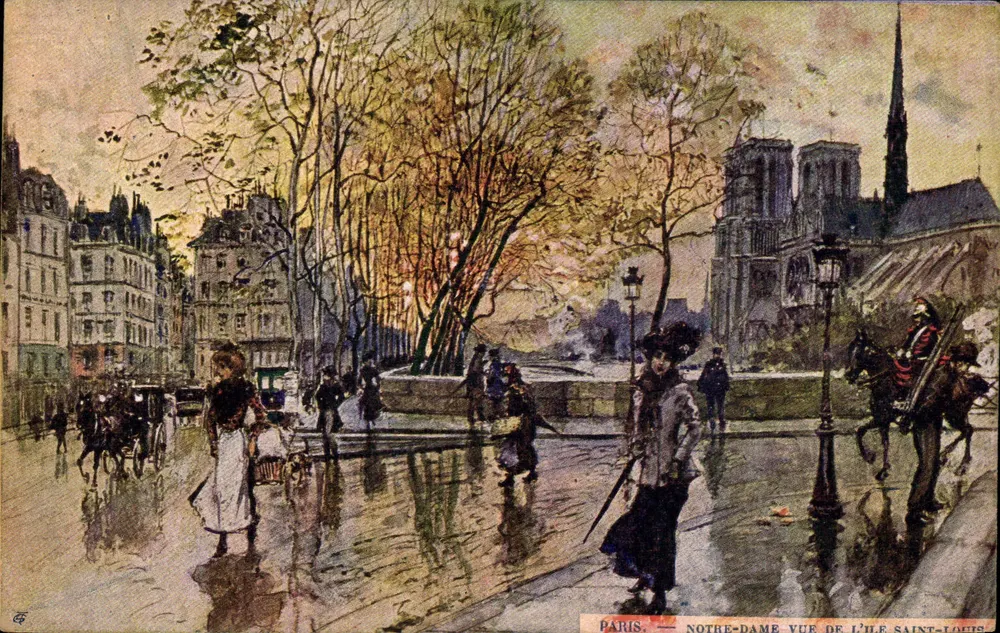 Paris — Notre-Dame aus Sicht der Île Saint-Louis — unbekannter Verlag, Seriennummer 26 - Vorderseite