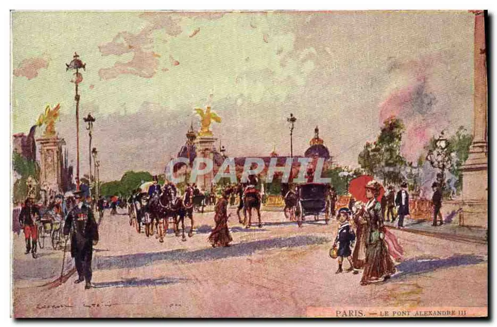 Parigi — Il Ponte Alexandre III — Editore C. Lévy, n° 204 - Recto
