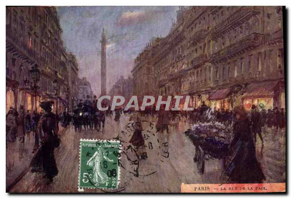 Paris — La Rue de la Paix — Éditeur non identifié, n° de série non visible - Recto