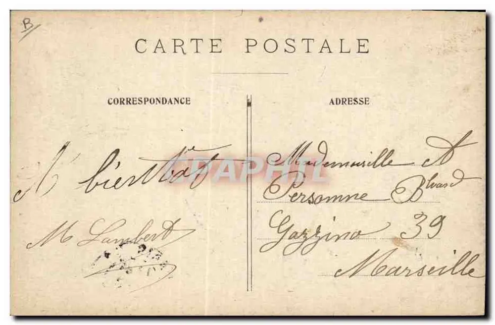 Paris — La Rue de la Paix — Éditeur non identifié, n° de série non visible - Verso
