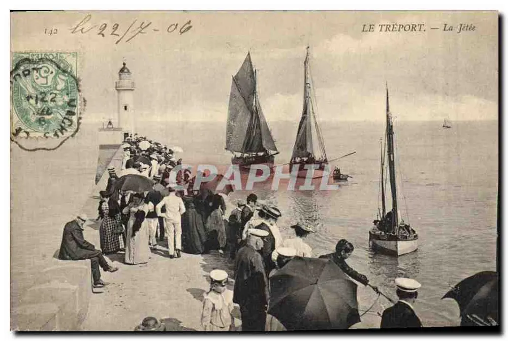 Le Tréport — A Jétée — Editora não identificada, n° de série 142 - Frente