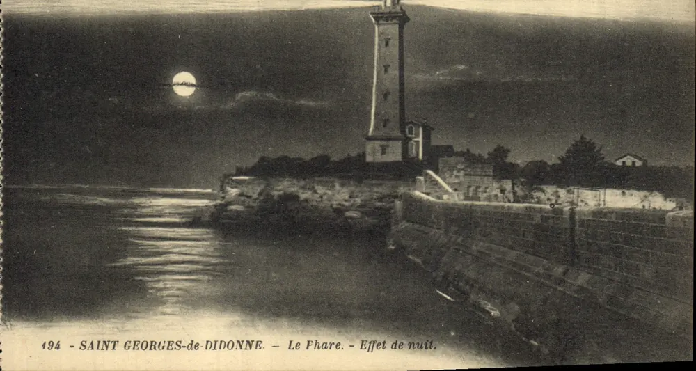 Saint Georges-de-Diddonne — El Faro — Efecto nocturno — G. Artaud, editor - Anverso