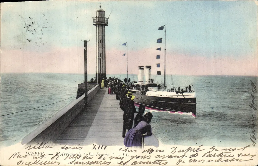 Dieppe — Ankunft der « La France » — LL. Villa Louis XIII - Vorderseite