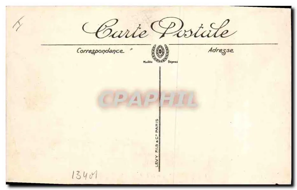 Cherbourg — Der Leuchtturm der Mole und der Hafen — LL. — Verlag LL, Nr. 14 - Rückseite