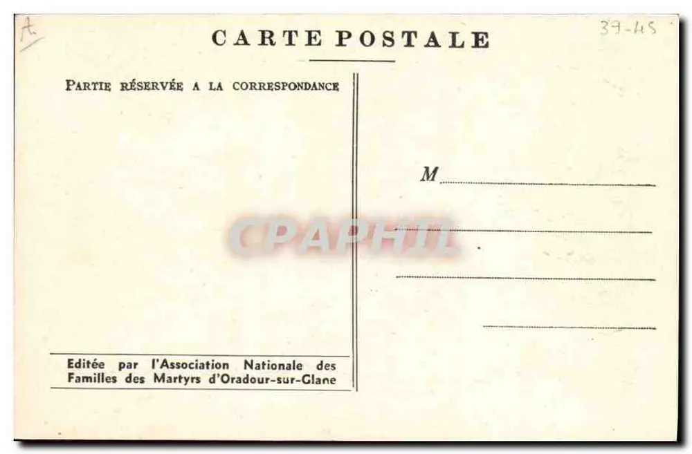 Oradour-sur-Glane — Leichen in einer Scheune — Documents Archives - Rückseite